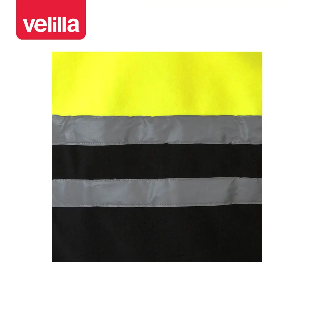 Chaqueta polar bicolor alta visibilidad Velilla 183 16 Chaqueta polar bicolor alta visibilidad Velilla 183 Negro/Amarillo flúor, detalle de cintas reflectantes