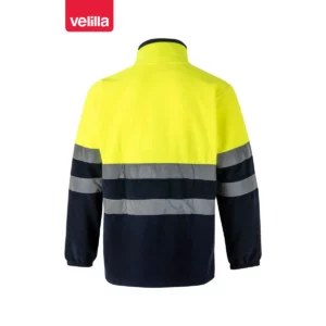 Chaqueta polar bicolor alta visibilidad Velilla 183 Azul marino/Amarillo flúor, vista trasera