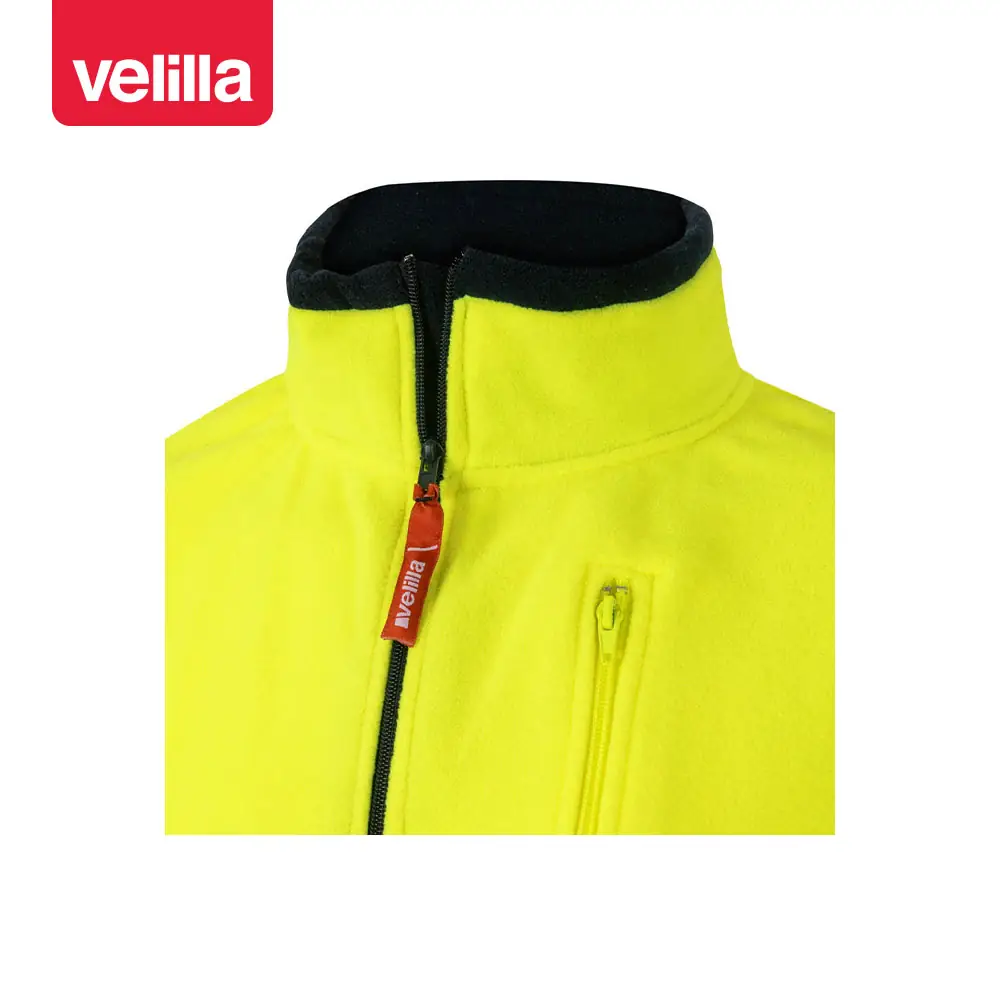 Chaqueta polar bicolor alta visibilidad Velilla 183 20 Chaqueta polar bicolor alta visibilidad Velilla 183 Azul marino/Amarillo flúor, detalle de cuello