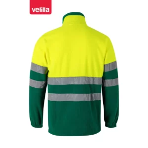 Chaqueta polar bicolor alta visibilidad Velilla 183 Verde/Amarillo flúor, vista trasera
