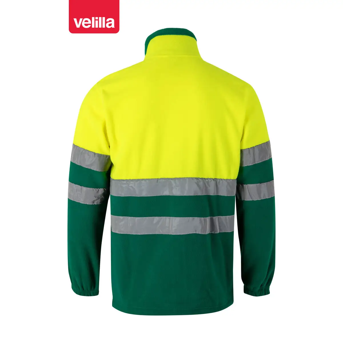 Chaqueta polar bicolor alta visibilidad Velilla 183 58 Chaqueta polar bicolor alta visibilidad Velilla 183 Verde/Amarillo flúor, vista trasera
