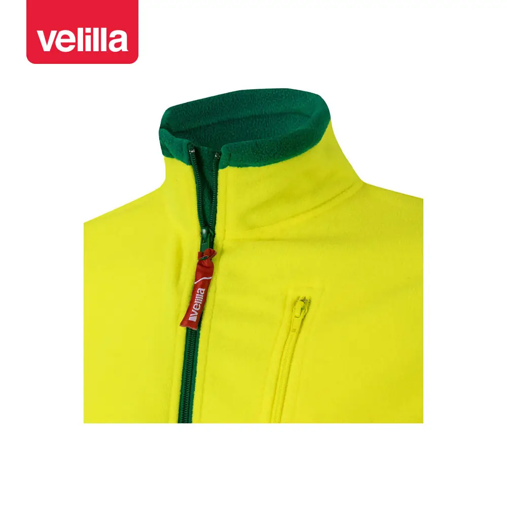 Chaqueta polar bicolor alta visibilidad Velilla 183 11 Chaqueta polar bicolor alta visibilidad Velilla 183 Verde/Amarillo flúor, detalle de cuello