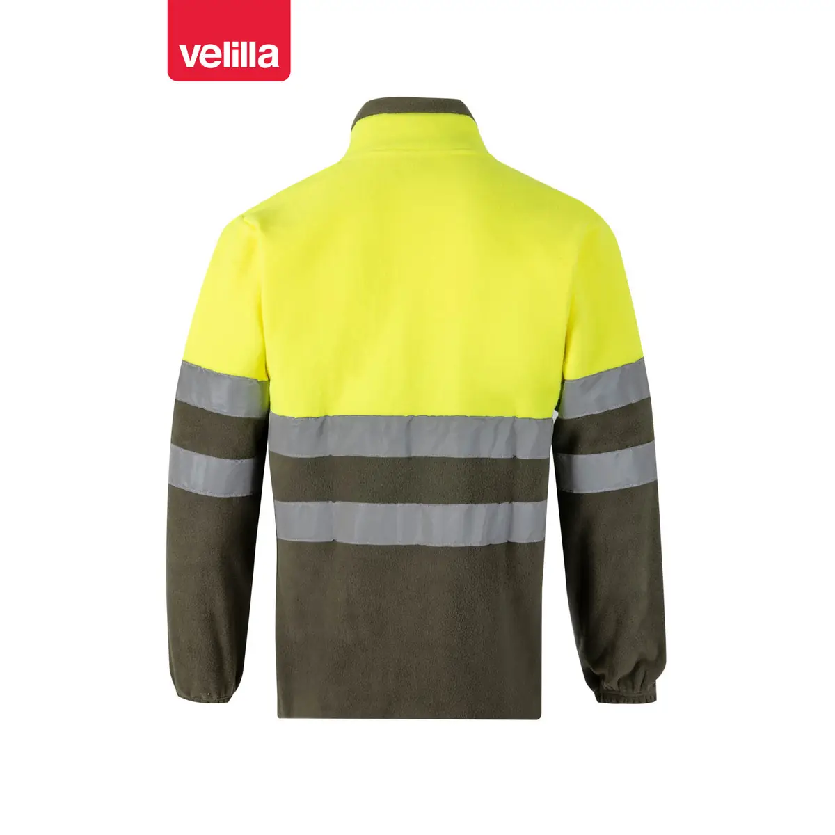 Chaqueta polar bicolor alta visibilidad Velilla 183 73 Chaqueta polar bicolor alta visibilidad Velilla 183 Verde caza/Amarillo flúor, vista trasera