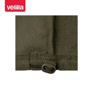 Chaqueta polar bicolor alta visibilidad Velilla 183 Verde caza/Amarillo flúor, detalle de ajuste del bajo