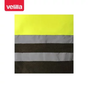 Chaqueta polar bicolor alta visibilidad Velilla 183 Verde caza/Amarillo flúor, detalle de cintas reflectantes