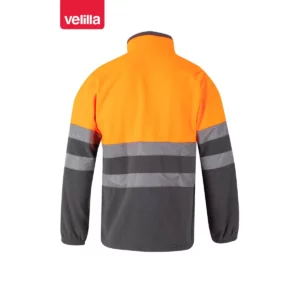 Chaqueta polar bicolor alta visibilidad Velilla 183 Gris/Naranja flúor, vista trasera