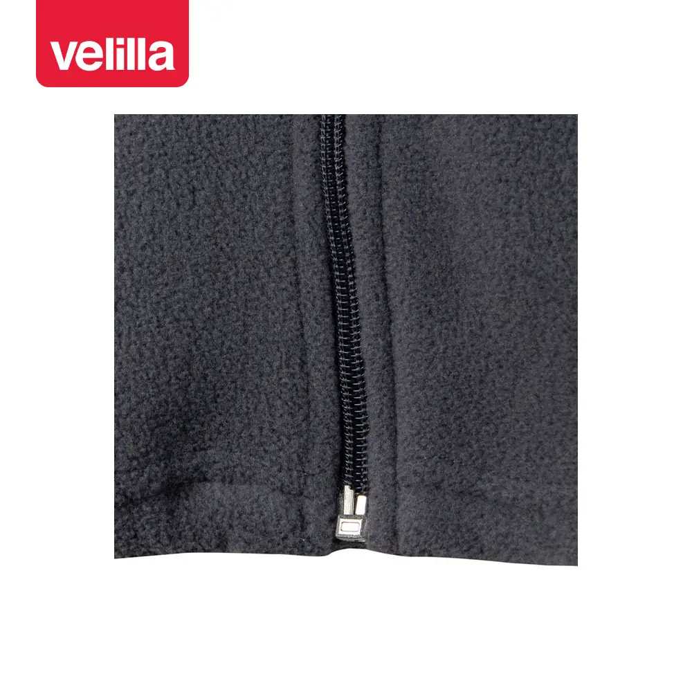 Chaqueta polar bicolor alta visibilidad Velilla 183 4 Chaqueta polar bicolor alta visibilidad Velilla 183 Gris/Amarillo flúor, detalle de parte inferior de la cremallera