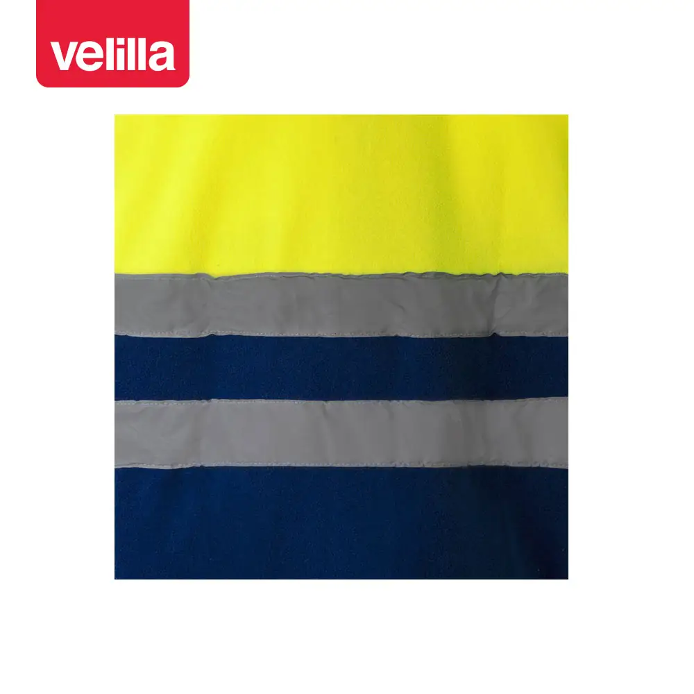 Chaqueta polar bicolor alta visibilidad Velilla 183 25 Chaqueta polar bicolor alta visibilidad Velilla 183 Azulina/Amarillo flúor, detalle de cintas reflectantes
