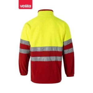 Chaqueta polar bicolor alta visibilidad Velilla 183 Rojo/Amarillo flúor, vista trasera