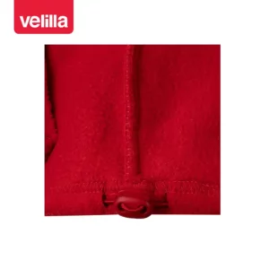 Chaqueta polar bicolor alta visibilidad Velilla 183 Rojo/Amarillo flúor, detalle de ajuste del bajo