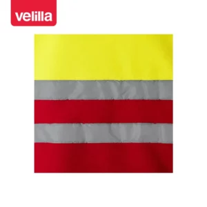 Chaqueta polar bicolor alta visibilidad Velilla 183 Rojo/Amarillo flúor, detalle de cintas reflectantes