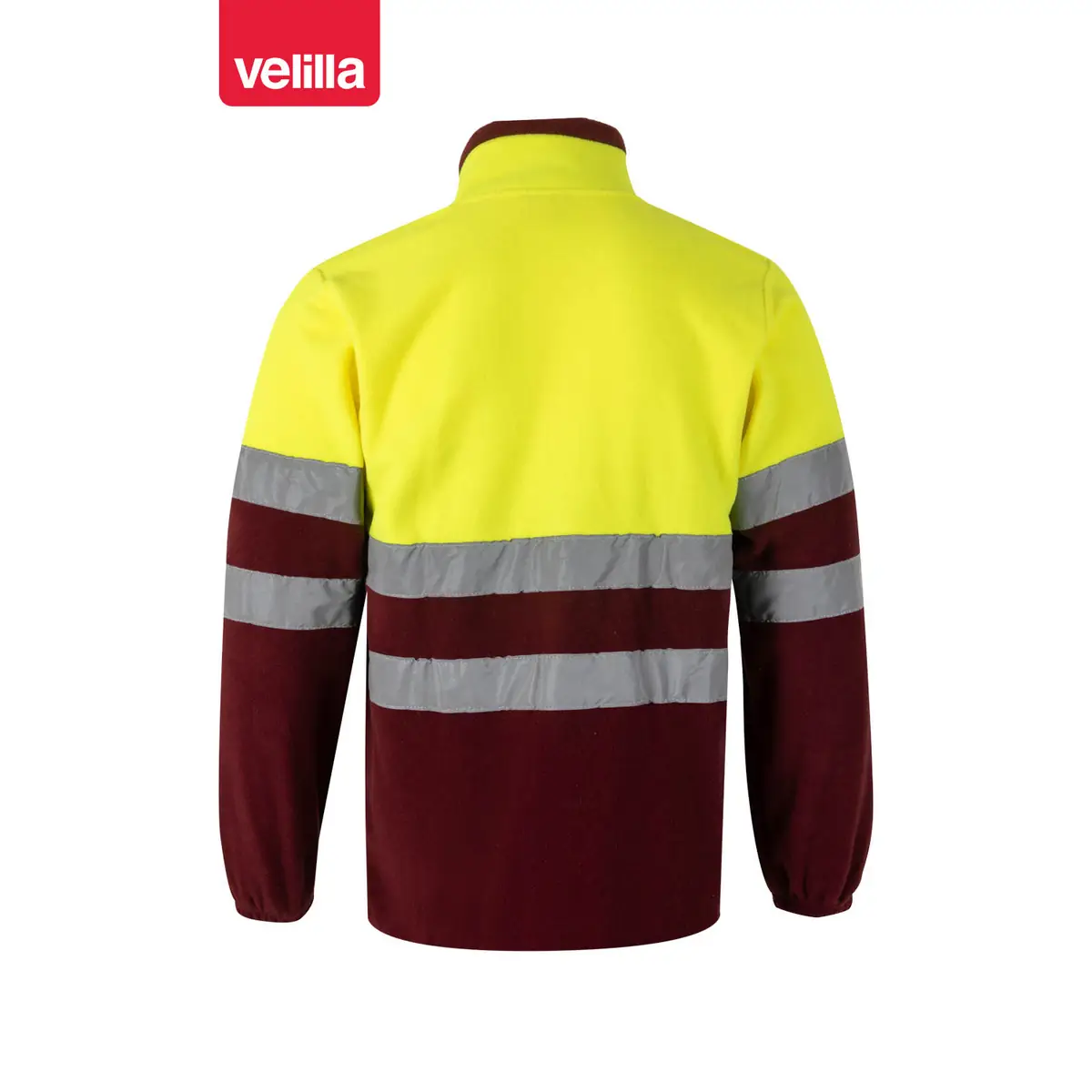 Chaqueta polar bicolor alta visibilidad Velilla 183 79 Chaqueta polar bicolor alta visibilidad Velilla 183 Granate/Amarillo flúor, vista trasera