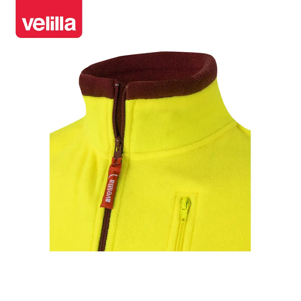 Chaqueta polar bicolor alta visibilidad Velilla 183 44 Chaqueta polar bicolor alta visibilidad Velilla 183 Granate/Amarillo flúor, detalle de cuello