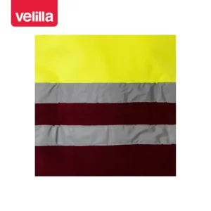 Chaqueta polar bicolor alta visibilidad Velilla 183 Granate/Amarillo flúor, detalle de cintas reflectantes