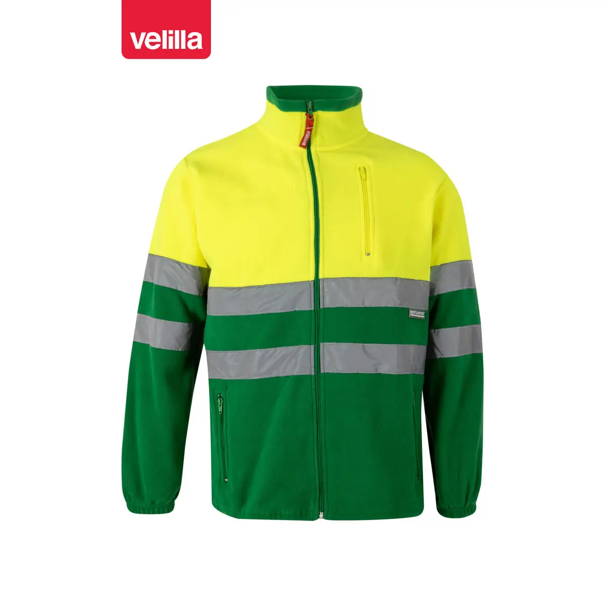 Chaqueta polar bicolor alta visibilidad Velilla 183 68 Chaqueta polar bicolor alta visibilidad Velilla 183 Verde hierba/Amarillo flúor, vista frontal