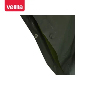 Poncho de lluvia con capucha Velilla 187 Verde, detalle de cierre lateral
