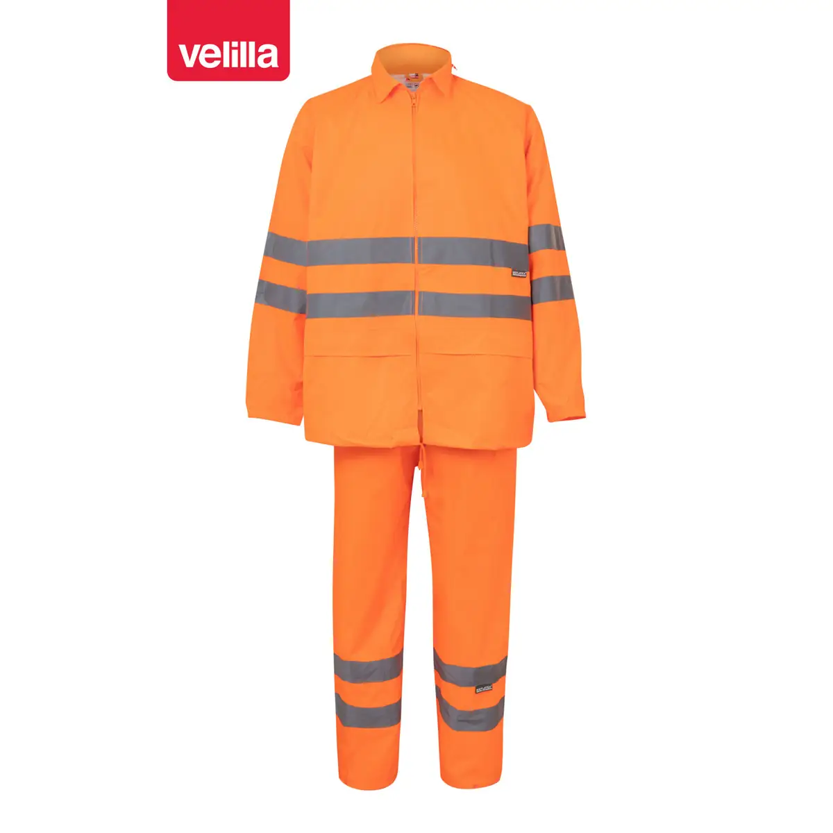 Traje de lluvia reflectante Velilla 189 4 Traje de lluvia reflectante Velilla 189 Naranja flúor, vista frontal