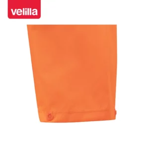 Traje de lluvia reflectante Velilla 189 Naranja flúor, detalle de bajo del pantalón