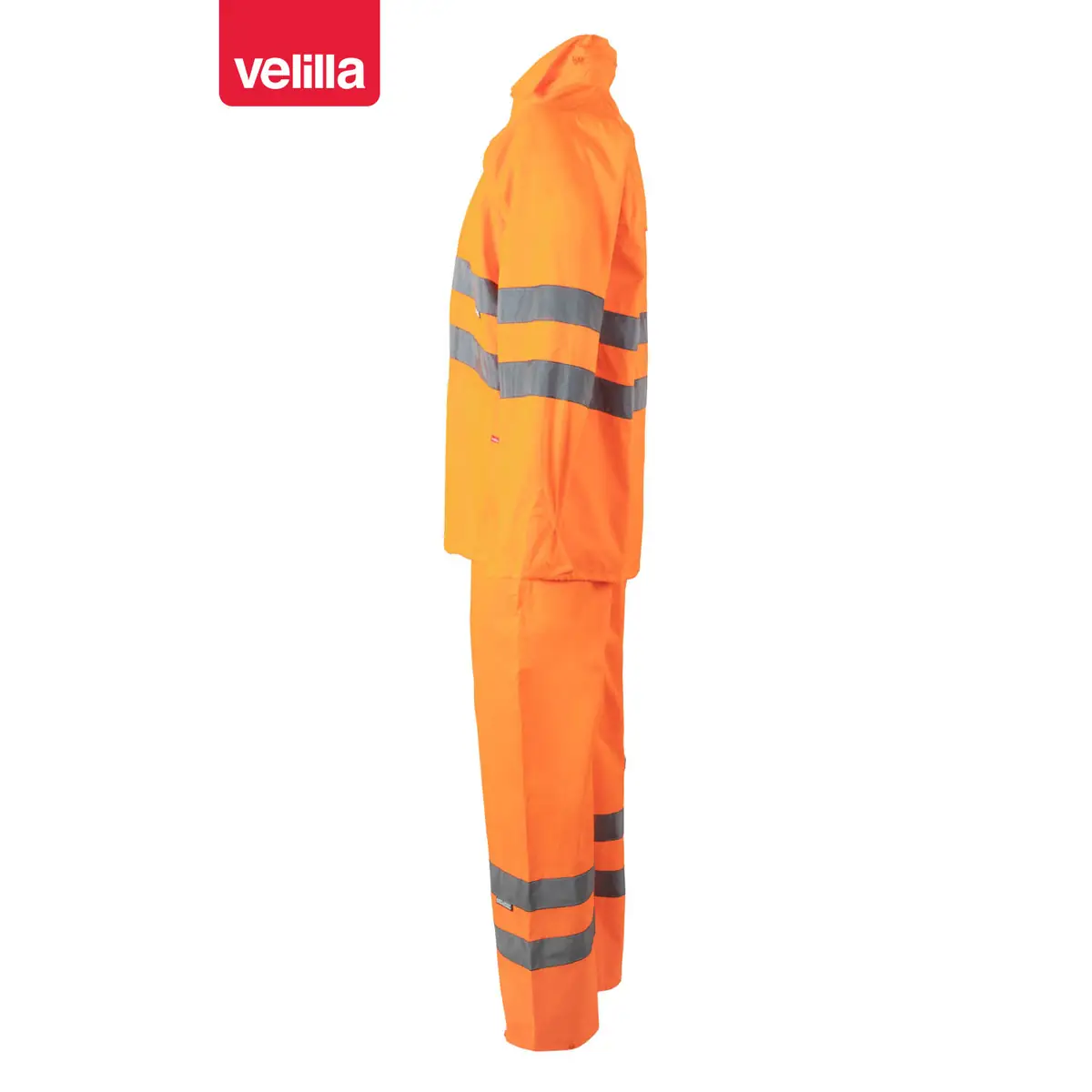 Traje de lluvia reflectante Velilla 189 5 Traje de lluvia reflectante Velilla 189 Naranja flúor, vista lateral