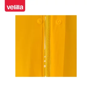 Traje de lluvia con capucha Velilla 19000 Amarillo, detalle de cierre central