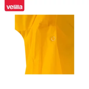 Traje de lluvia con capucha Velilla 19000 Amarillo, detalle de ojal de ventilación