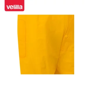 Traje de lluvia con capucha Velilla 19000 Amarillo, detalle de bolsillo inferior