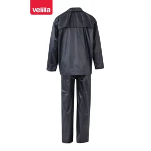 Traje de lluvia con capucha oculta Velilla 195 Azul marino, vista trasera