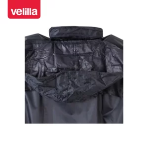 Traje de lluvia con capucha oculta Velilla 195 Azul marino, detalle de capucha