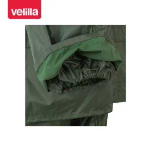 Traje de lluvia con capucha oculta Velilla 195 Verde, detalle de puño interior