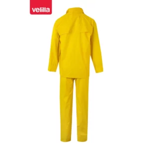 Traje de lluvia con capucha oculta Velilla 195 Amarillo, vista trasera
