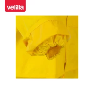 Traje de lluvia con capucha oculta Velilla 195 Amarillo, detalle de puño interior