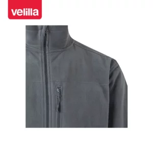 Chaqueta polar Velilla 201502 Gris, detalle de cuello y bolsillo del pecho