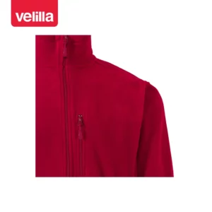 Chaqueta polar Velilla 201502 Rojo, detalle de cuello y bolsillo del pecho