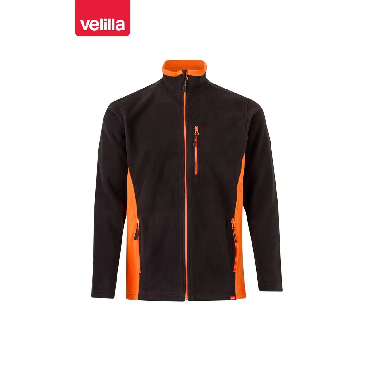 Chaqueta polar bicolor Velilla 201504 16 Chaqueta polar bicolor Velilla 201504 Negro/Naranja, vista frontal