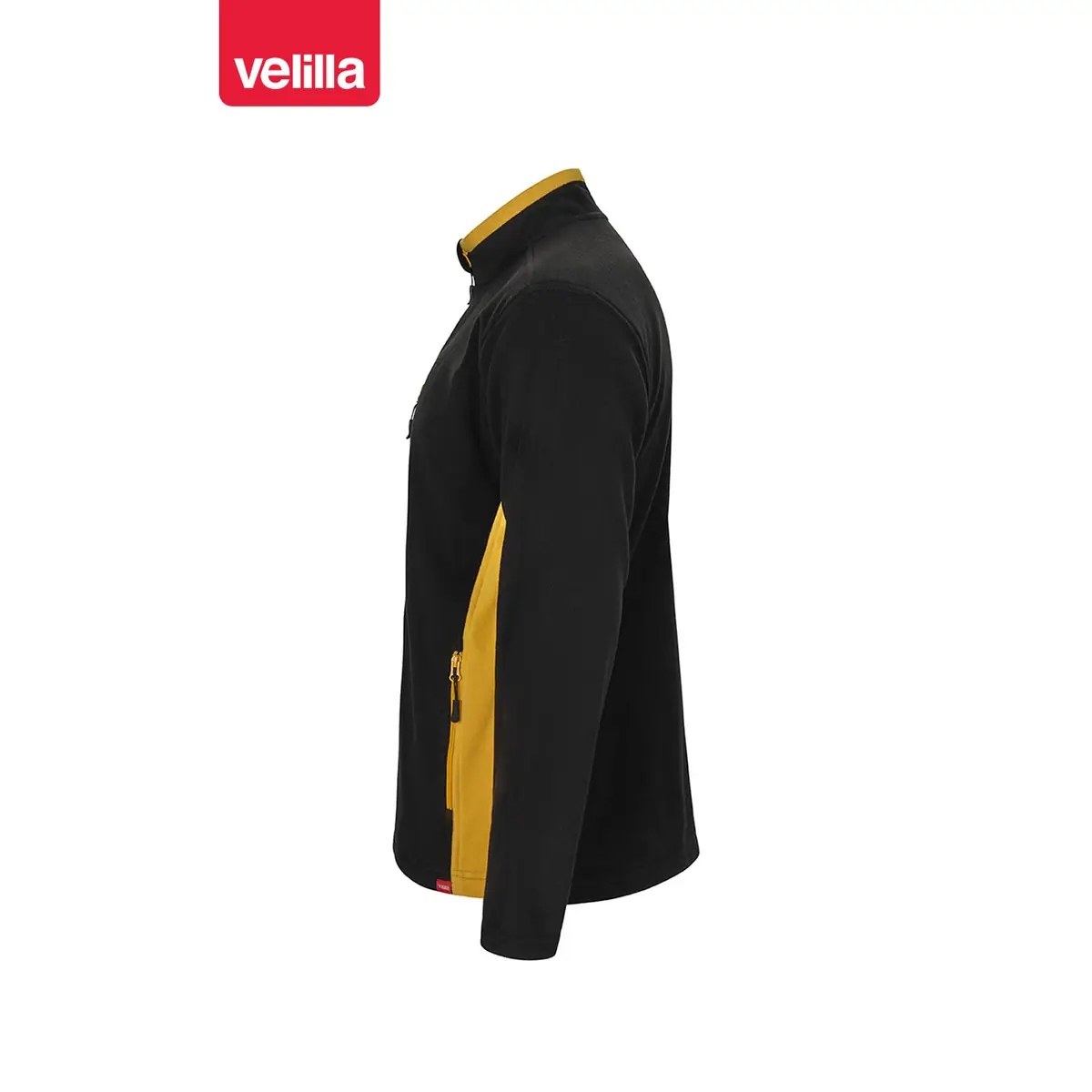 Chaqueta polar bicolor Velilla 201504 20 Chaqueta polar bicolor Velilla 201504 Negro/Amarillo, vista lateral