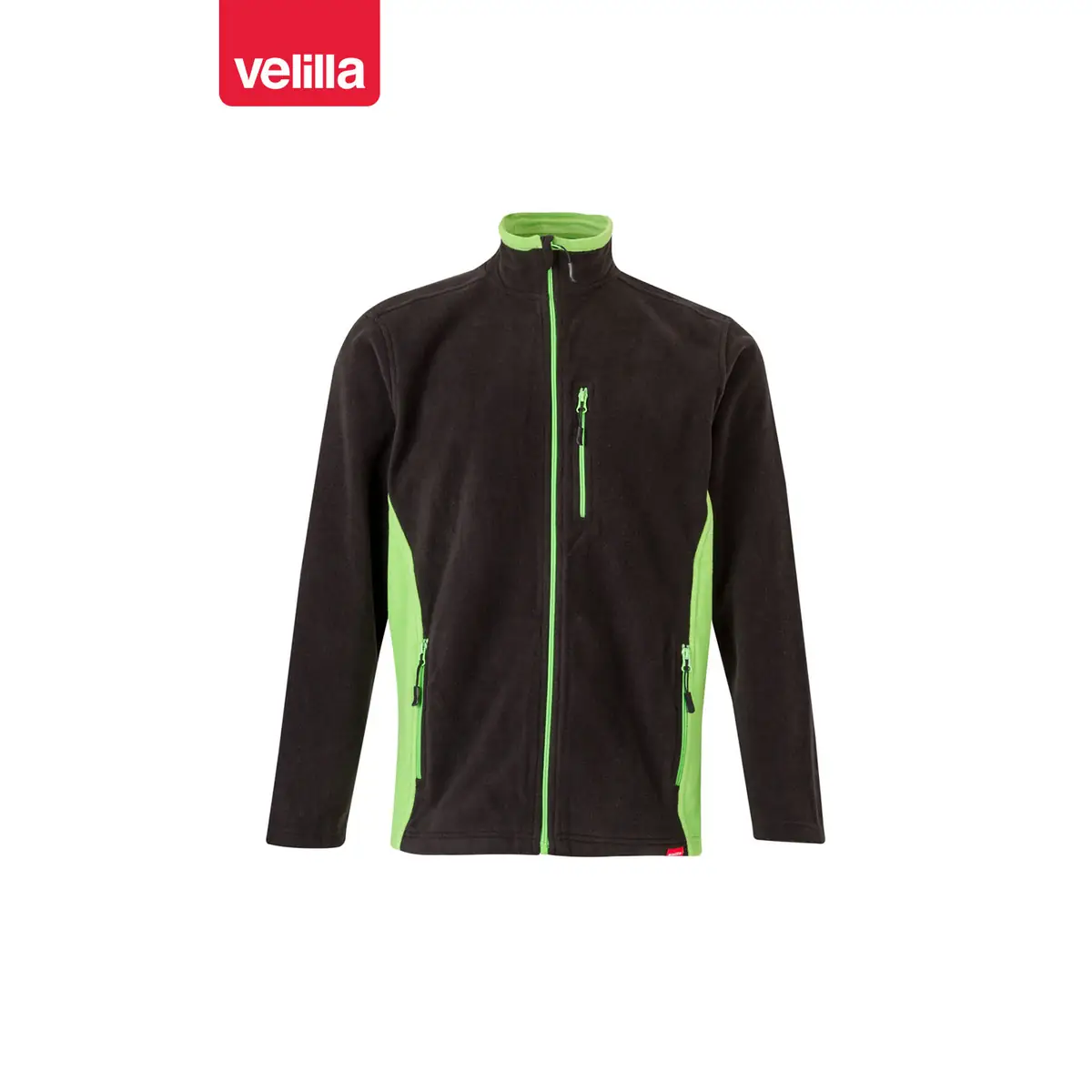 Chaqueta polar bicolor Velilla 201504 22 Chaqueta polar bicolor Velilla 201504 Negro/Verde lima, vista frontal