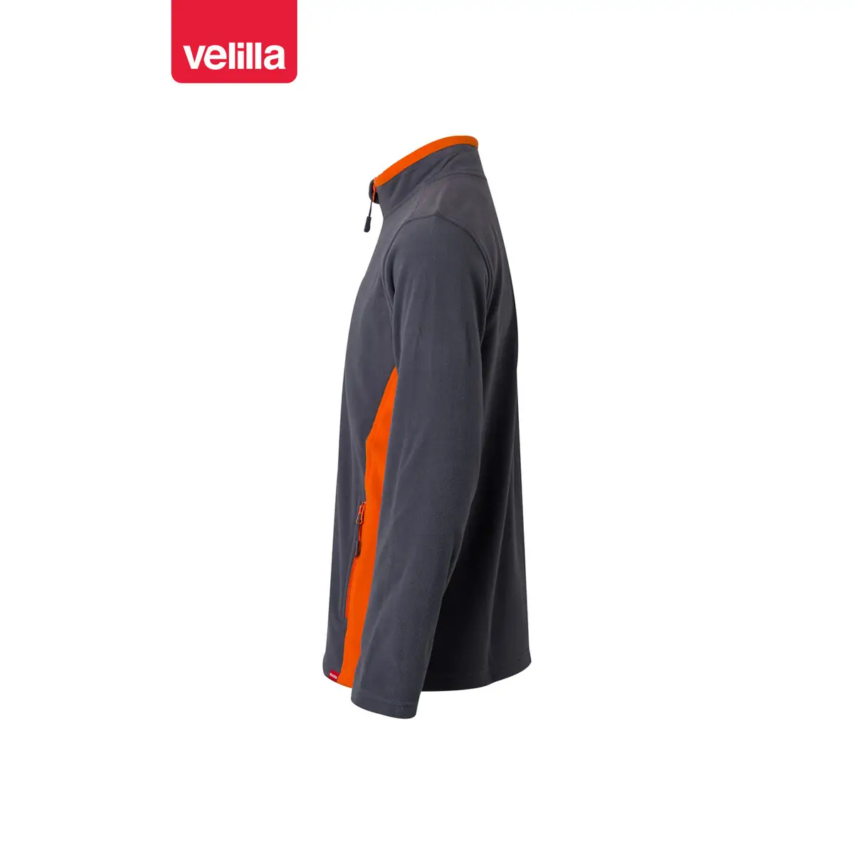 Chaqueta polar bicolor Velilla 201504 32 Chaqueta polar bicolor Velilla 201504 Gris/Naranja, vista lateral