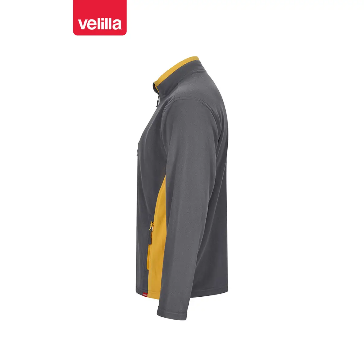 Chaqueta polar bicolor Velilla 201504 35 Chaqueta polar bicolor Velilla 201504 Gris/Amarillo, vista lateral
