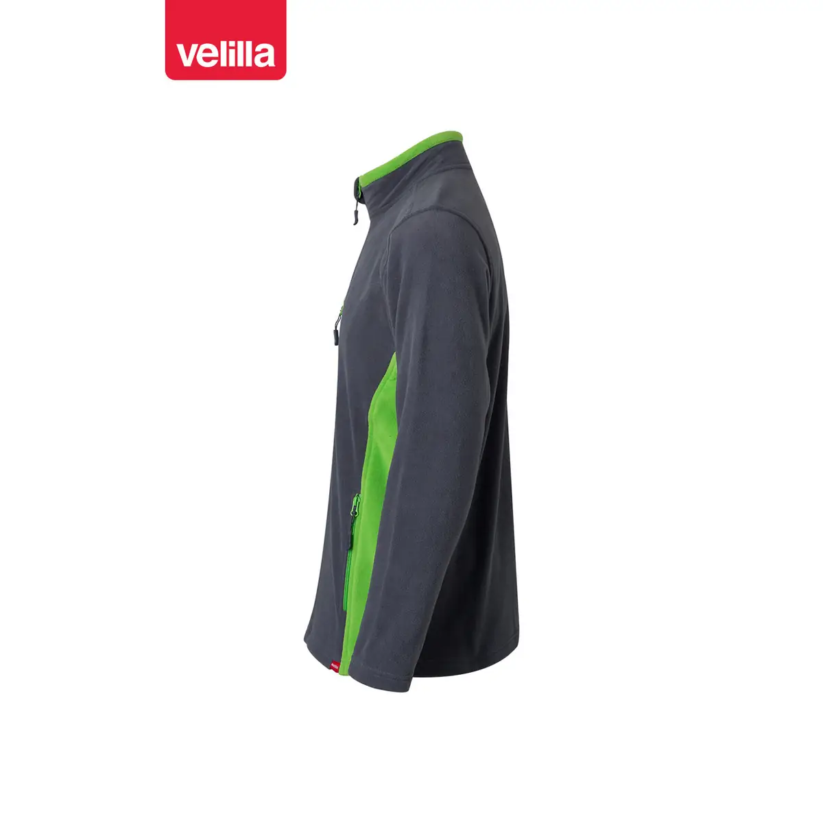 Chaqueta polar bicolor Velilla 201504 38 Chaqueta polar bicolor Velilla 201504 Gris/Verde lima, vista lateral