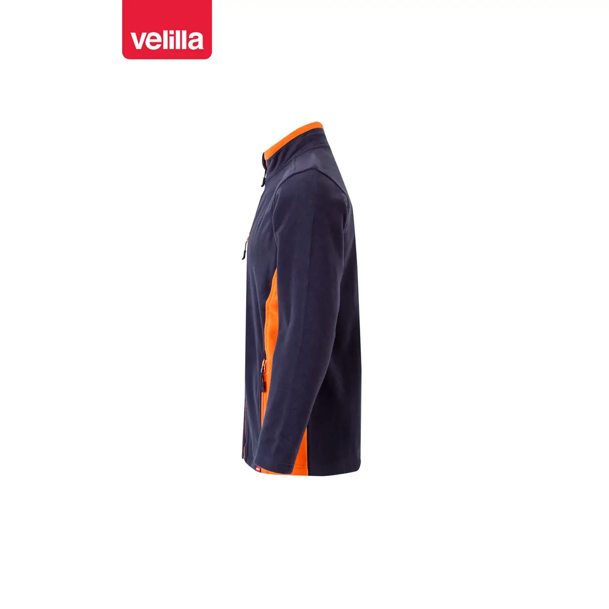 Chaqueta polar bicolor Velilla 201504 47 Chaqueta polar bicolor Velilla 201504 Azul navy/Naranja, vista lateral
