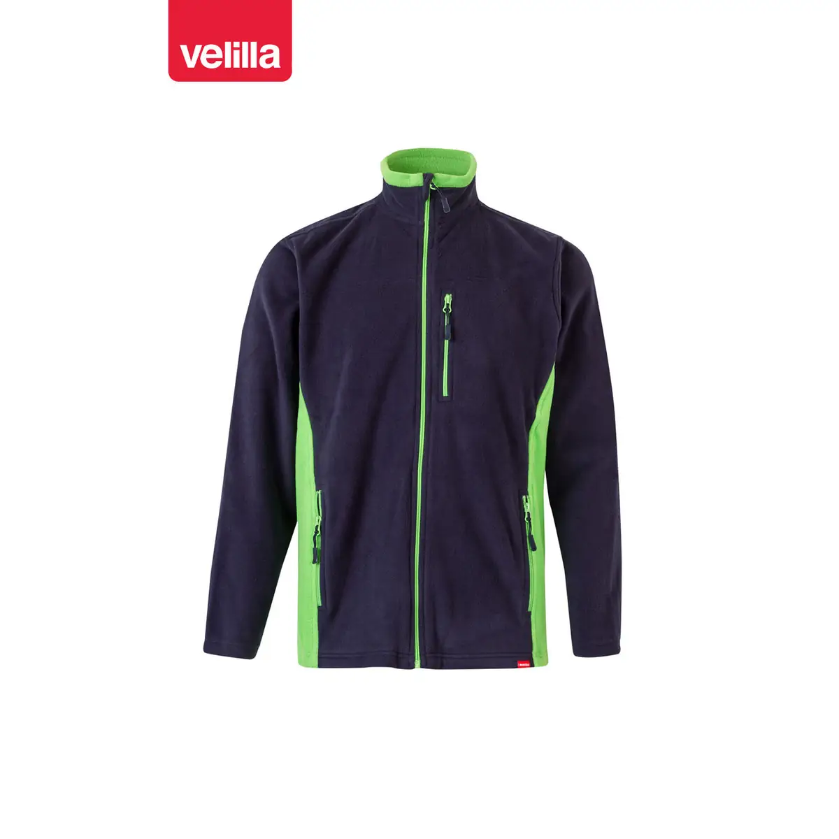 Chaqueta polar bicolor Velilla 201504 52 Chaqueta polar bicolor Velilla 201504 Azul navy/Verde lima, vista frontal