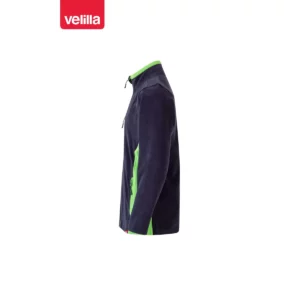 Chaqueta polar bicolor Velilla 201504 Azul navy/Verde lima, vista lateral