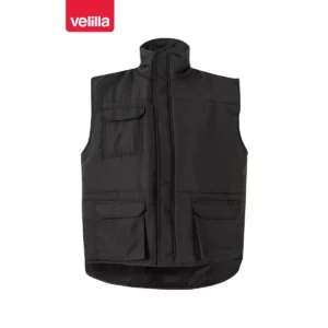 Chaleco acolchado multibolsillos Velilla 205901 Negro, vista frontal