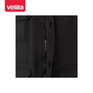Chaleco acolchado multibolsillos Velilla 205901 Negro, detalle de cierre central