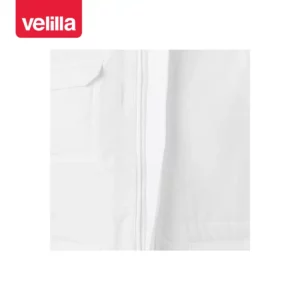 Chaleco acolchado multibolsillos Velilla 205901 Blanco, detalle de cierre central