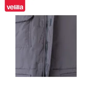 Chaleco acolchado multibolsillos Velilla 205901 Gris, detalle de cierre central