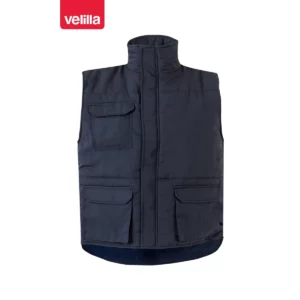 Chaleco acolchado multibolsillos Velilla 205901 Azul navy, vista frontal