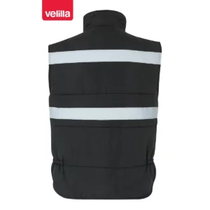Chaleco acolchado con cintas Velilla 205904 Negro, vista trasera