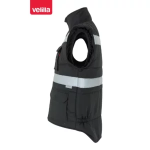 Chaleco acolchado con cintas Velilla 205904 Negro, vista lateral opuesto