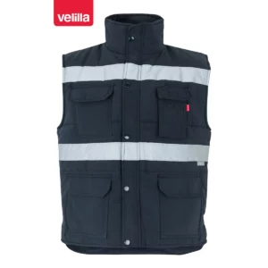Chaleco acolchado con cintas Velilla 205904 Azul navy, vista frontal